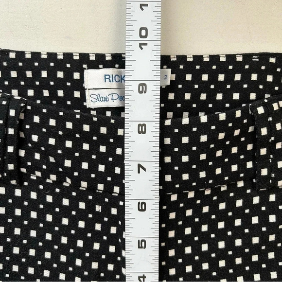 Ricki's Slim Fit Cropped Ankle Pants Slant Pocket Stretch Fit Black White Size 2 - Picture 13 of 16
